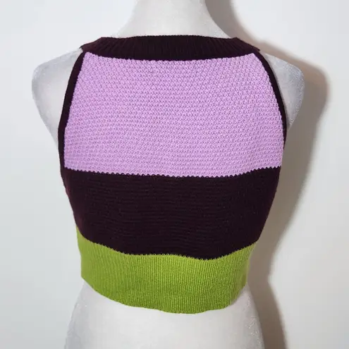 SheIn  Striped Bodycon Sweater Set Size Medium 2-Piece Crop Top and Skirt