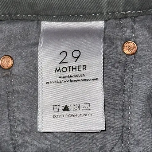 Mother Denim 29 Killing Time Slate Gray Green High Waisted Looker Skinny Jeans