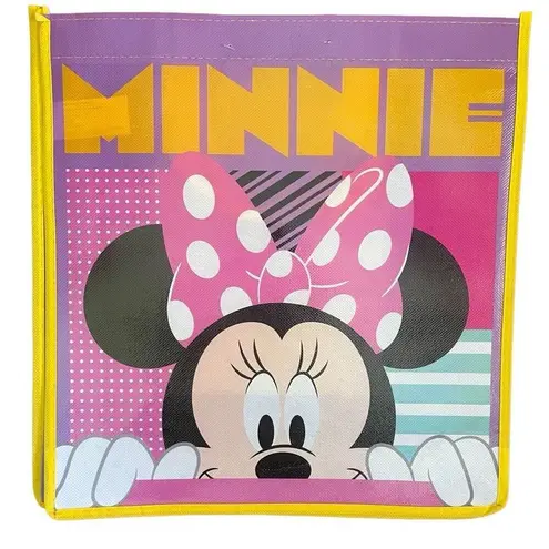 Disney  Junior Minnie Mouse Legacy Pink Purple Reusable Shopping Tote Bag 13x13