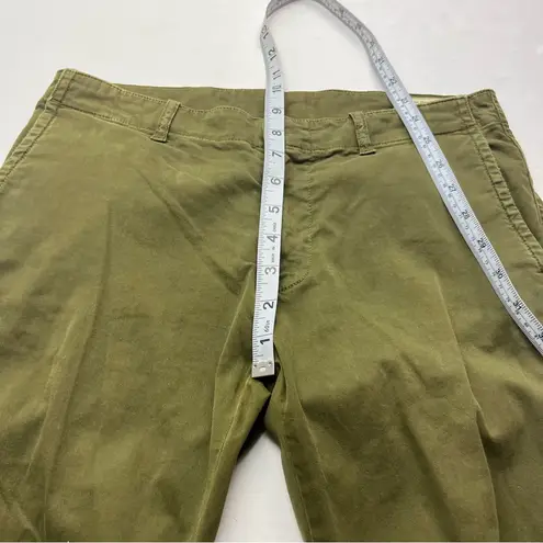 Nili Lotan Cropped Military Jogger Pant Womens Size 2 Green Zipper Pockets