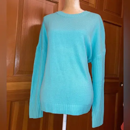 NWT, Lavishly Paris Women’s Mint Blue Neck Knit Sweater.