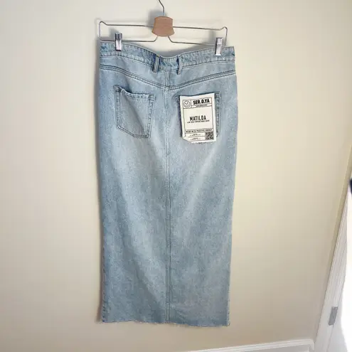 SER.O.YA Matilda Maxi Denim Skirt Size 26 (XS) Blue