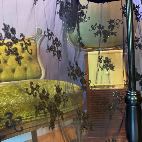 NWT Beauty Amina Sheer Mesh Sequin Duster Cardigan Black Size undefined