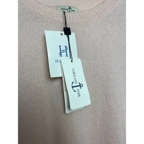 Halsbrook Cortland Park Saint Tropez Beige Cashmere Swing Sweater NWT Sz. M Pink Size M