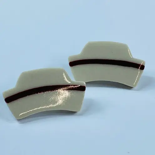 Nurse Cap Hat Earrings Pierced RN LPN Graduation Retirement Gift Vintage 1988