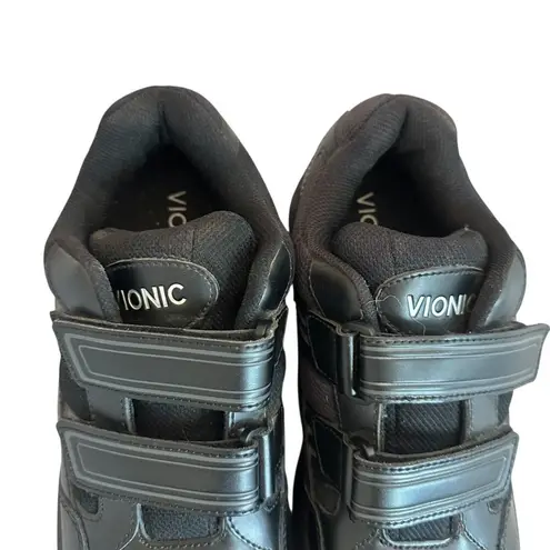 Vionic Tabi Black Leather Sneakers Work Shoes Orthotic Walking Size 9.5 Women's