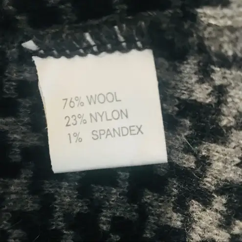 Chiara mente S wool blend longline houndstooth belted cardigan coat Gray