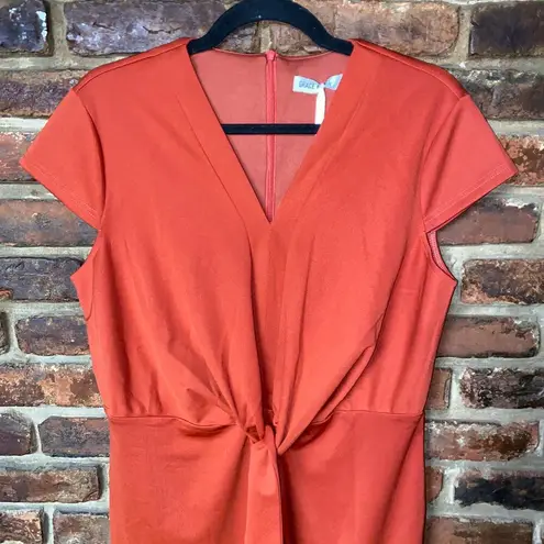 Grace Karin NWT Red Cap Sleeve Tie Waist Midi Cocktail Dress Women's Size Large
