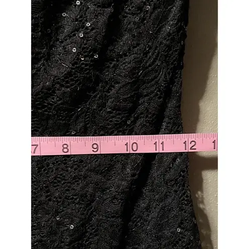 Crystal Doll Sequin Black Mini Party Club Dress Sz XS Little Black Dress Formal