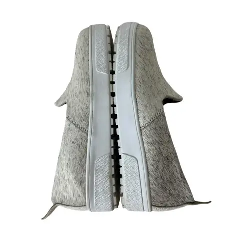 Agave Sky Cowhide Tennis Shoes in Salt and Pepper 7.5 Black