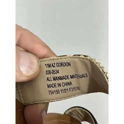 woman's arizona jeans Gordon Size 11 Slip On 2 Band Slide Sandals Snake Print