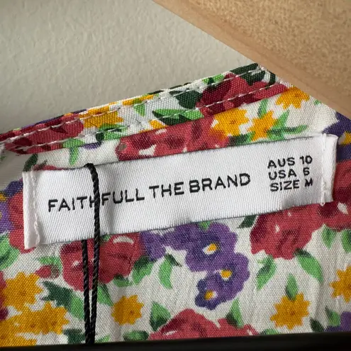 Faithfull the Brand Emilia Midi Dress in Lumina Floral Print grandmacore ruffle