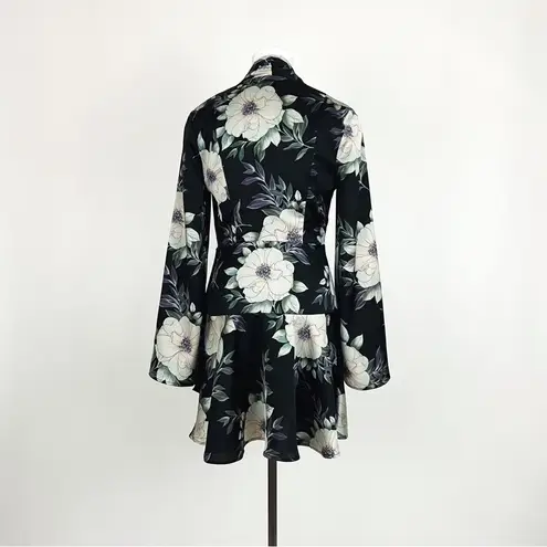 Guess by Marciano Marciano for GUESS Stardust Floral Silky Wrap Flutter Hem Dress | Size S