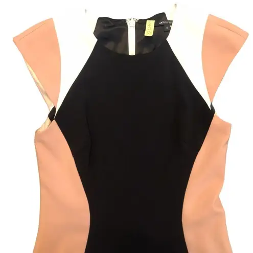 Jay Godfrey Color Block Cocktail Midi Dress