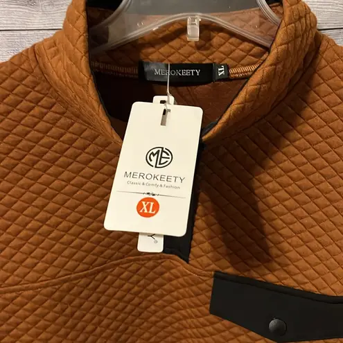 Merokeety Marokeety Quilted Sweatshirt Pullover