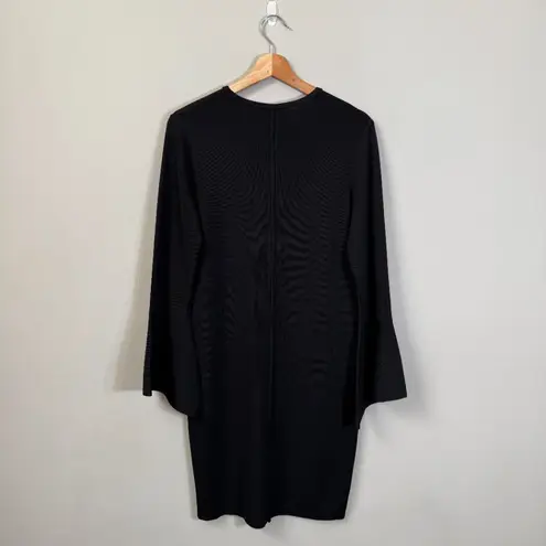 Carlisle New York Keyhole Knit Knee Length Dress Women XS Black LBD Classic NWOT