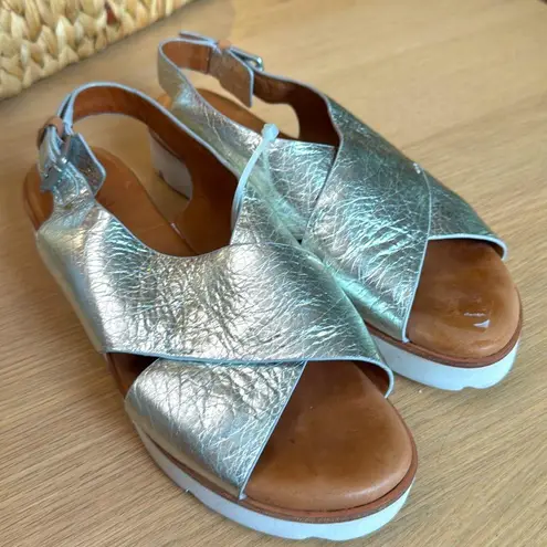 Gentle Souls Kiki Platform Leather Sandals Size 8.5