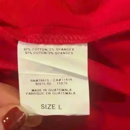 Motherhood Women’s Red  Maternity Button Up