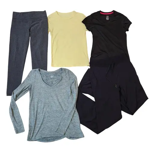 5 Pcs Active Wear Gym Clothing Bundle Lot Legging T