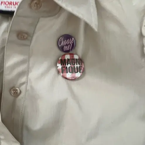 Fiorucci Cream Button-Up Romper Size 42 IT/ 6 US Elastic waist Cotton NWT