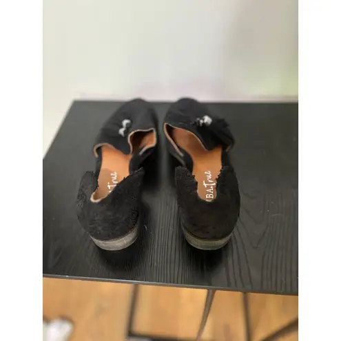 B.ATrue Tassel Loafers D'Orsay Flats Comfortable Slip On Shoes 7.5 Black