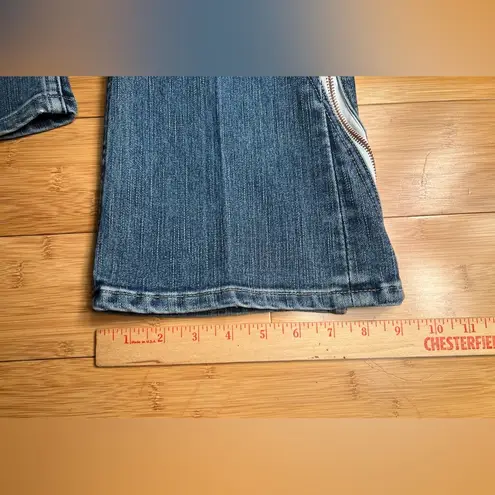 Pepe Jeans Womens Zippered Low-Rise Flare Jeans, Vintage, Grunge,Y2K|Size:30