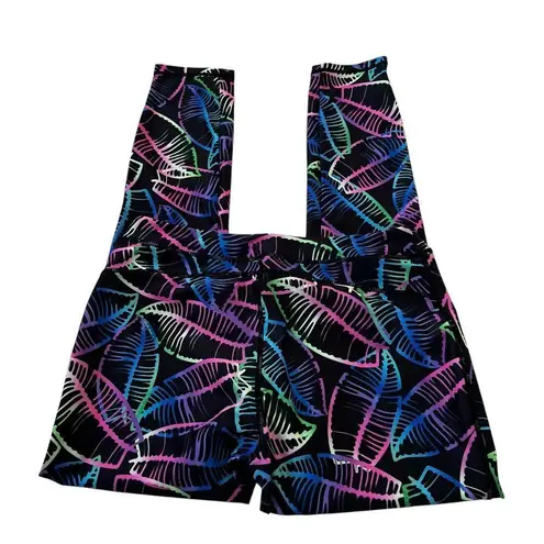 Maui and Sons Multicolor Tropical Leggings Swimwear Women Size Medium | 65-18