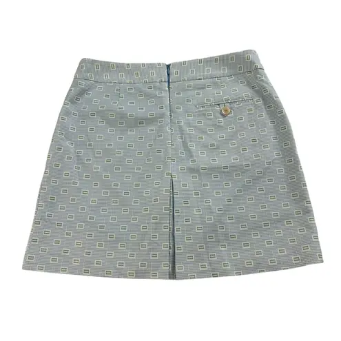 Peter Millar Ladies Golf Skort Light Blue Green Geometric Design Womens Size 10