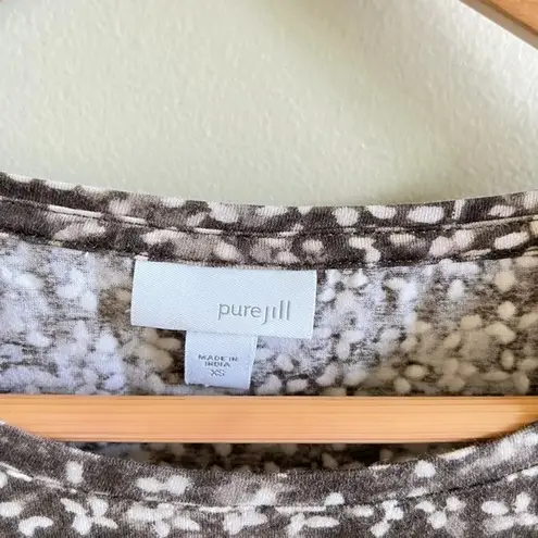 J.JILL PURE J.JILL KNIT LONG SLEEVE TOP TEE WOMENS SIZE XS CREWNECK Tan