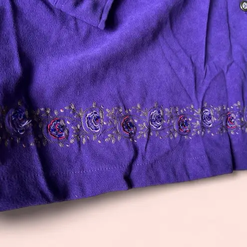 Jane Ashley Vintage Purple Embroidered Jacket-Blouse 2X – Cottagecore Beauty
