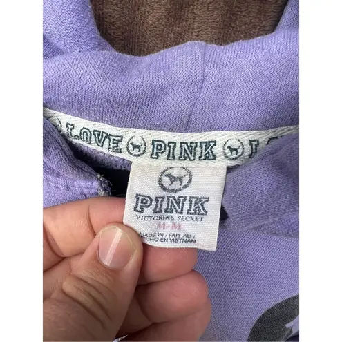 PINK By Victoria’s Secret Purple Full Zip Sweatshirt Woman’s Size Medium FLAWED