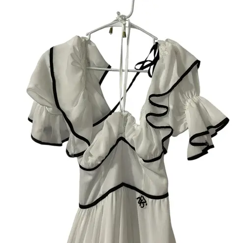 Revise Black and White Halter Back Maxi Dress(Size 42) thumbnail 5