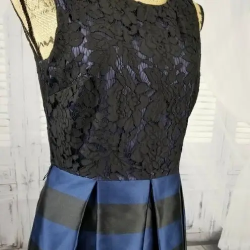 Eliza J striped fit and flare skater dress Belted