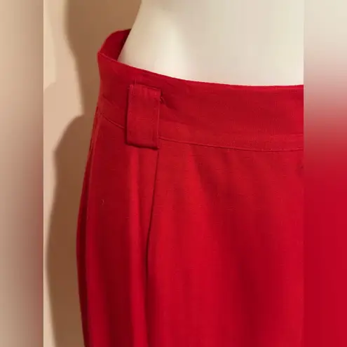 METRO NEW YORK Red Vintage 1990’s Front Layered Belted Skirt Sz 14.