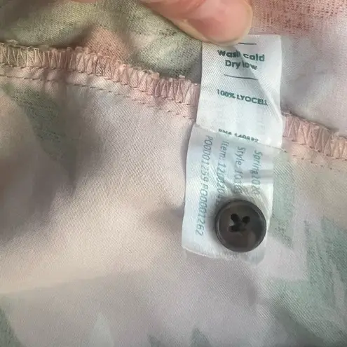 Marine layer EUC Pink Citrus Print Short Sleeve Lucy Top, Size Medium