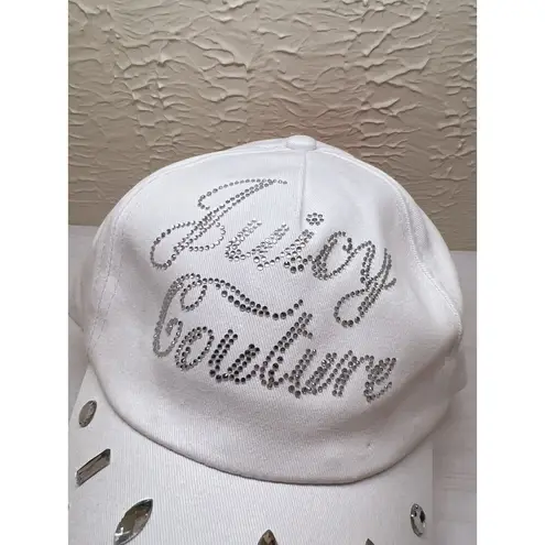 Juicy Couture  BLING RHINESTONE WOMENS WHITE BALL CAP Y2K O/S NWT