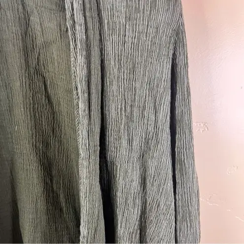 J.Jill PureJill Cotton Gauze Open Cardigan Dark Green Size Large Career Wear