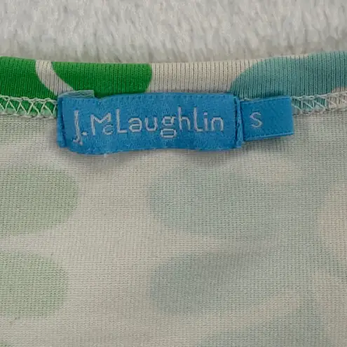 J. McLaughlin J. McLaughlin Catalina Cloth Women's Long Sleeve Top Floral Green Blue Sz Small