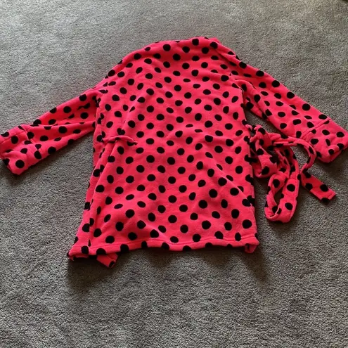 PINK - Victoria's Secret Pink VS Polka Dot Fleece Robe SIZE XS/S