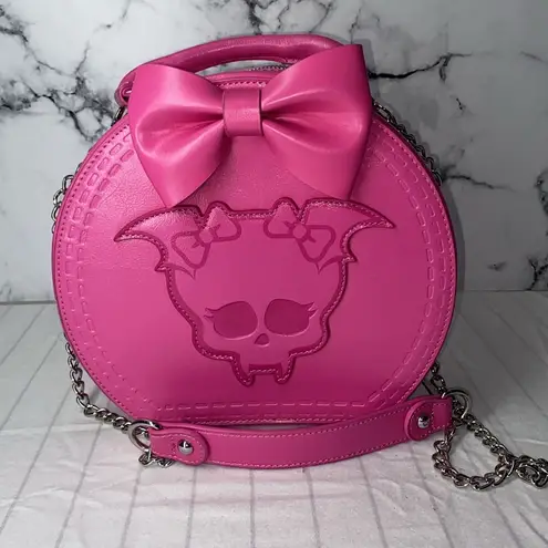 Monster High Draculaura Bow Crossbody Bag Pink Round Crossbody Bag Chain Strap
