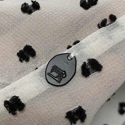 Scotch & Soda Maison Scotch Red Swiss Dot Top Long Sleeve Blouse 3 See Through