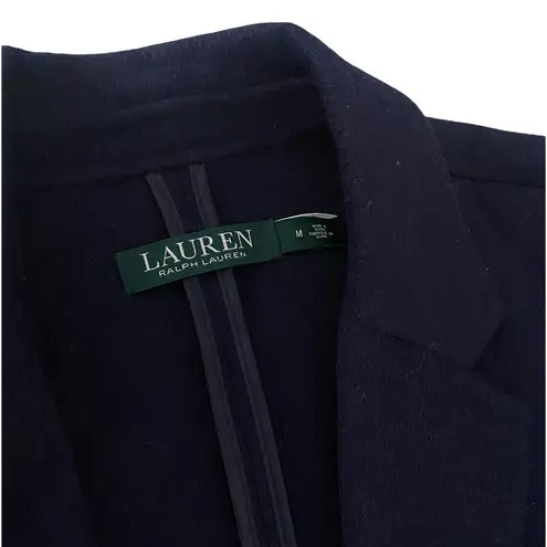 Ralph Lauren Lauren  Womens Wool Blend Reefer Coat Blue M Medium