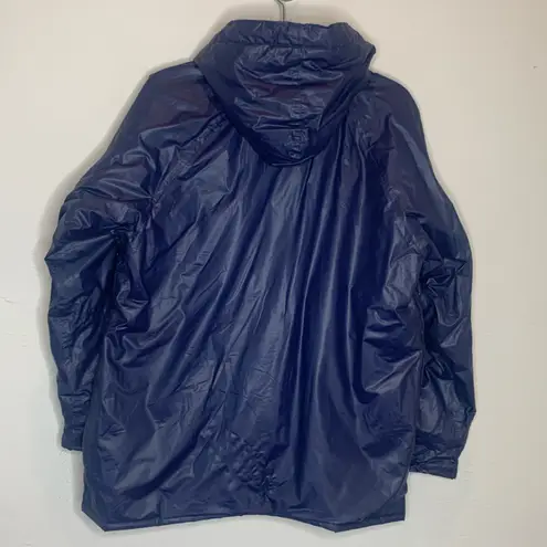 Vintage Apres Sport Rain Jacket Slicker Navy Blue Siz Medium