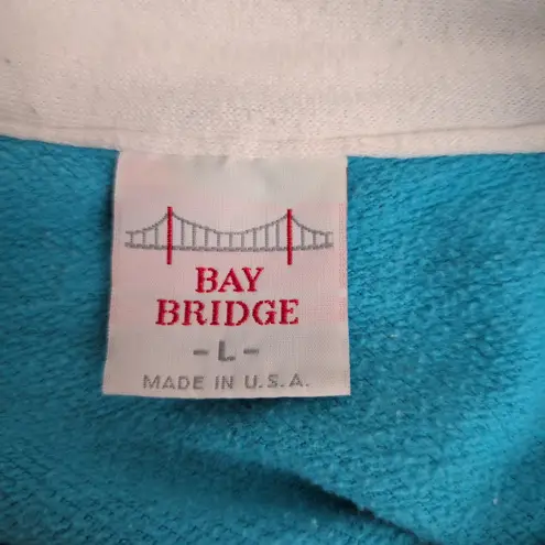 Vintage San Francisco Two Tone Zip Sweatshirt large Blue