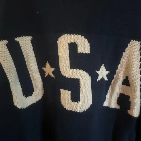 Nordstrom USA sweater! Cute Navy crop American patriotic sweatshirt women’s size XL!
