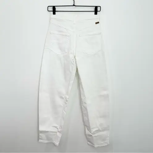 AYR The Beat Barrel Leg Ankle Crop Jean in Tofu White NEW size 23