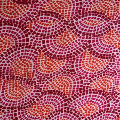 Jaclyn Smith  Pink/Orange Print Scoop Neck Short Sleeve Blouse L