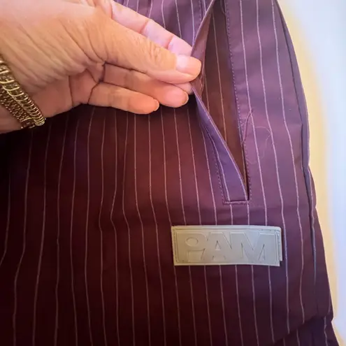 Perks and Mini High Rise Baggy Joggers Striped Hip Hop Dance Streetwear Small Purple