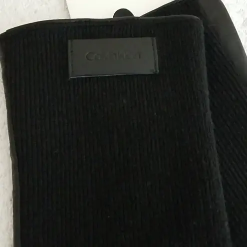 Calvin Klein New  Knit and Leather Gloves