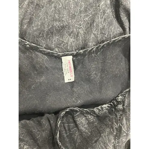 Intimately Free People Black Lace Dress Acid Washed Tank Size S